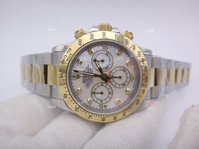 Swiss Replica Rolex Daytona Valjoux 7750 Mother of Pearl Dial Watch